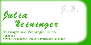 julia meininger business card